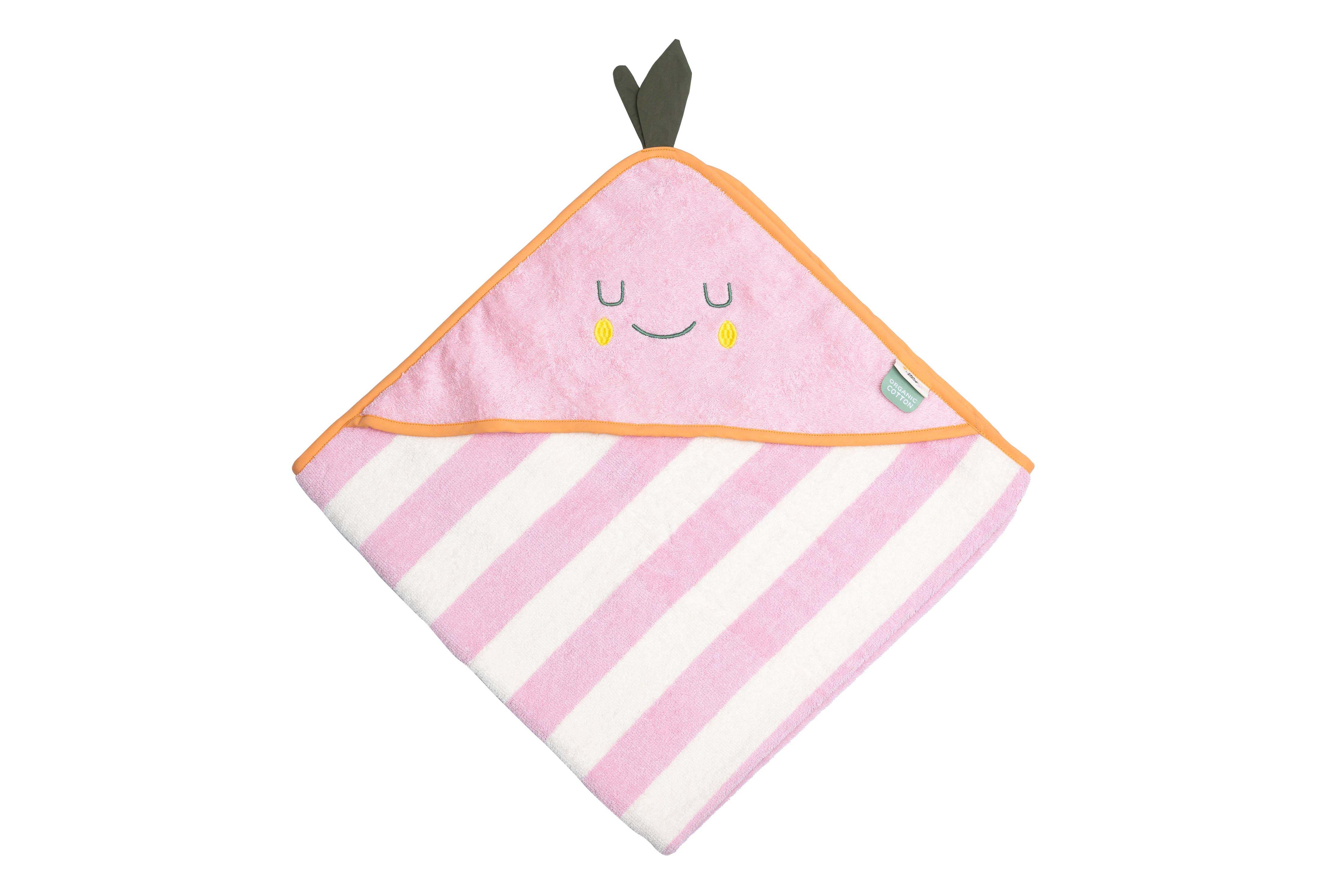 Kapuzenhandtuch, rosa | the cotton cloud - toietmoi-laboutique