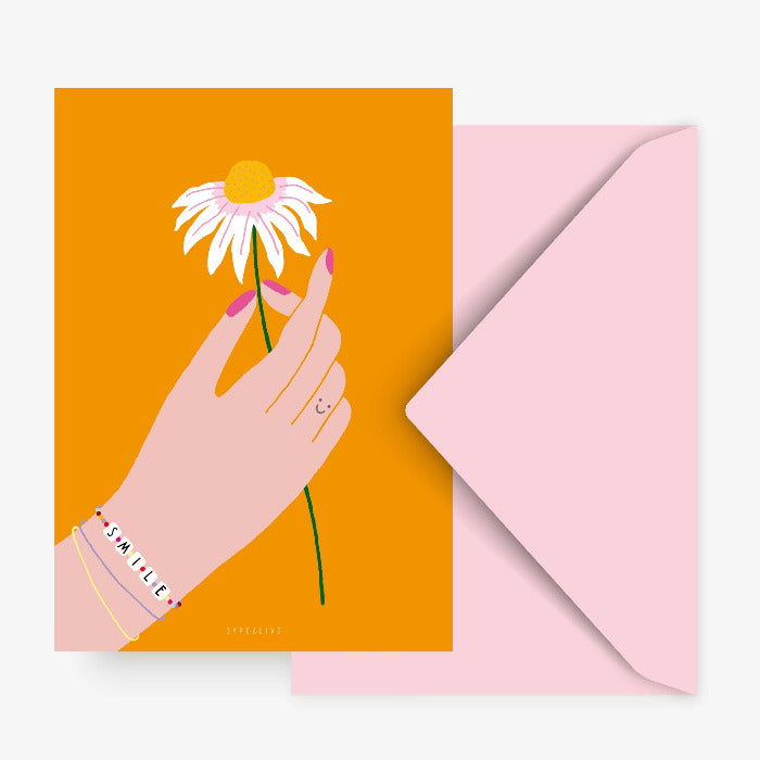 Postkarte / Smile | typealive - toietmoi-laboutique