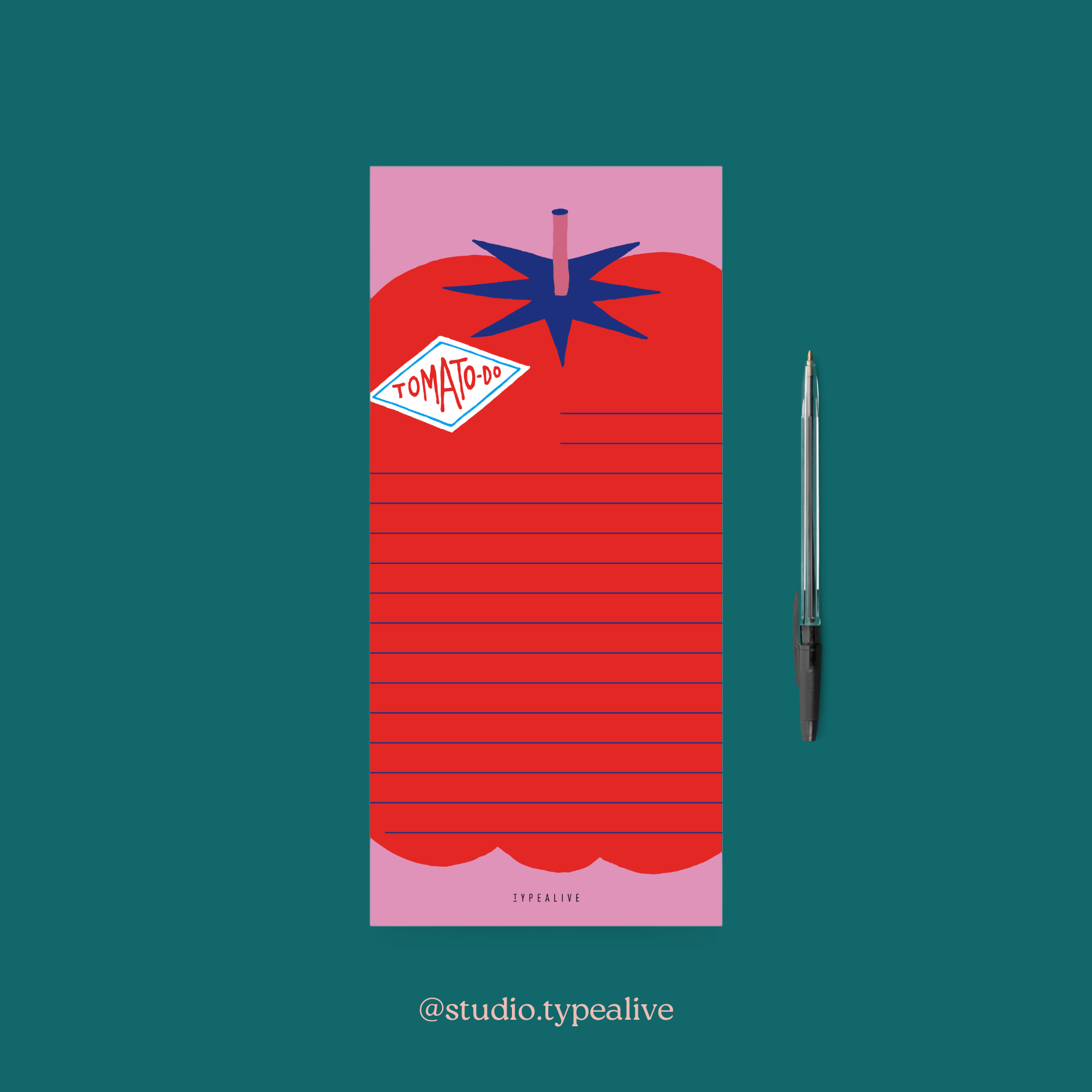 Notizblock "schmal" / Tomato Do | typealive - toietmoi-laboutique