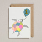 Postkarte mit Umschlag, Motiv Schildkröte/1 Jahr | Petra Boase Ltd - toietmoi-laboutique