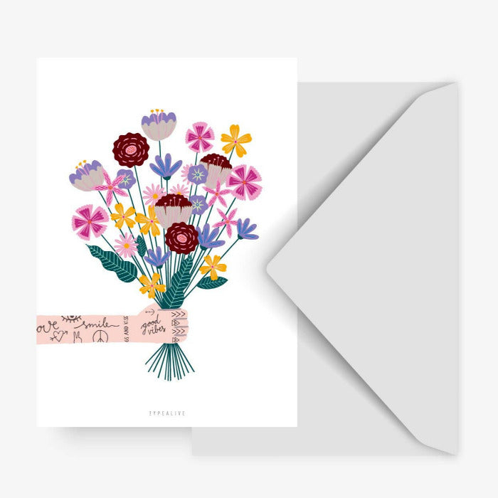 Postkarte / Bunch of Flowers | typealive - toietmoi-laboutique