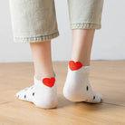 Sneaker Socken, blau/weiss gestreift Herz TU | Tites Chaussettes - toietmoi-laboutique