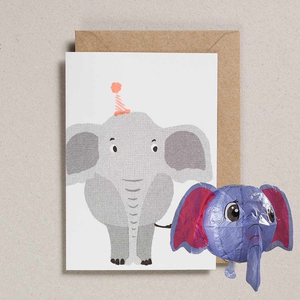 Japanische Ballonkarte aus Papier, Elefant | Petra Boase Ltd - toietmoi-laboutique