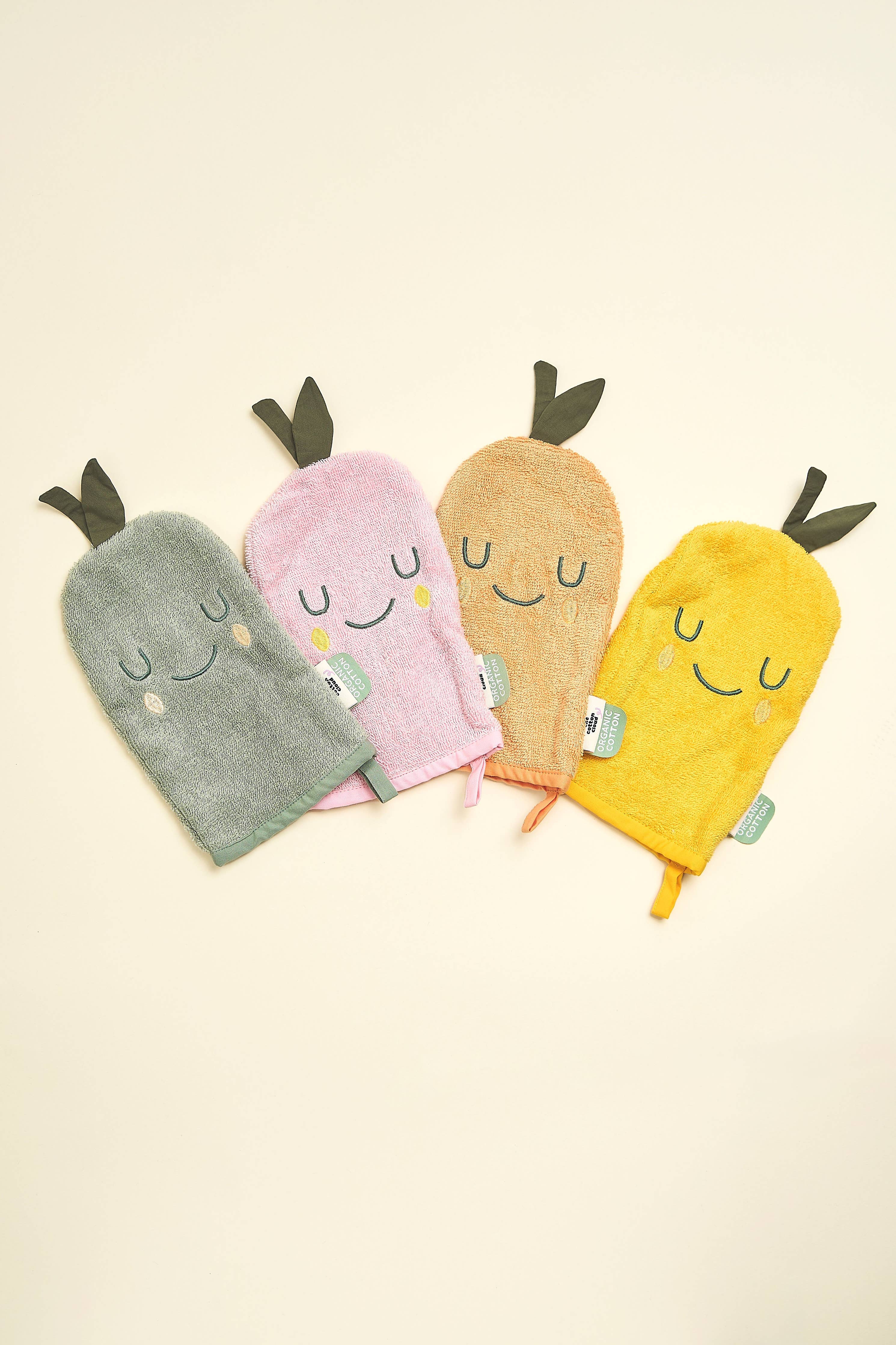 Babywaschlappen, 2er-Set, Zitrone/Birne | the cotton cloud - toietmoi-laboutique