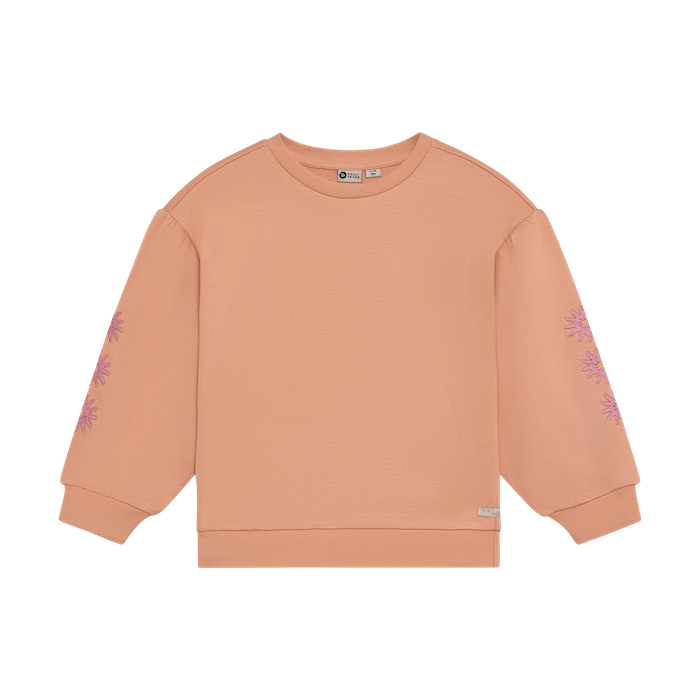 Sweatshirt mit Stickereien, abricot | Daily Seven - toietmoi-laboutique