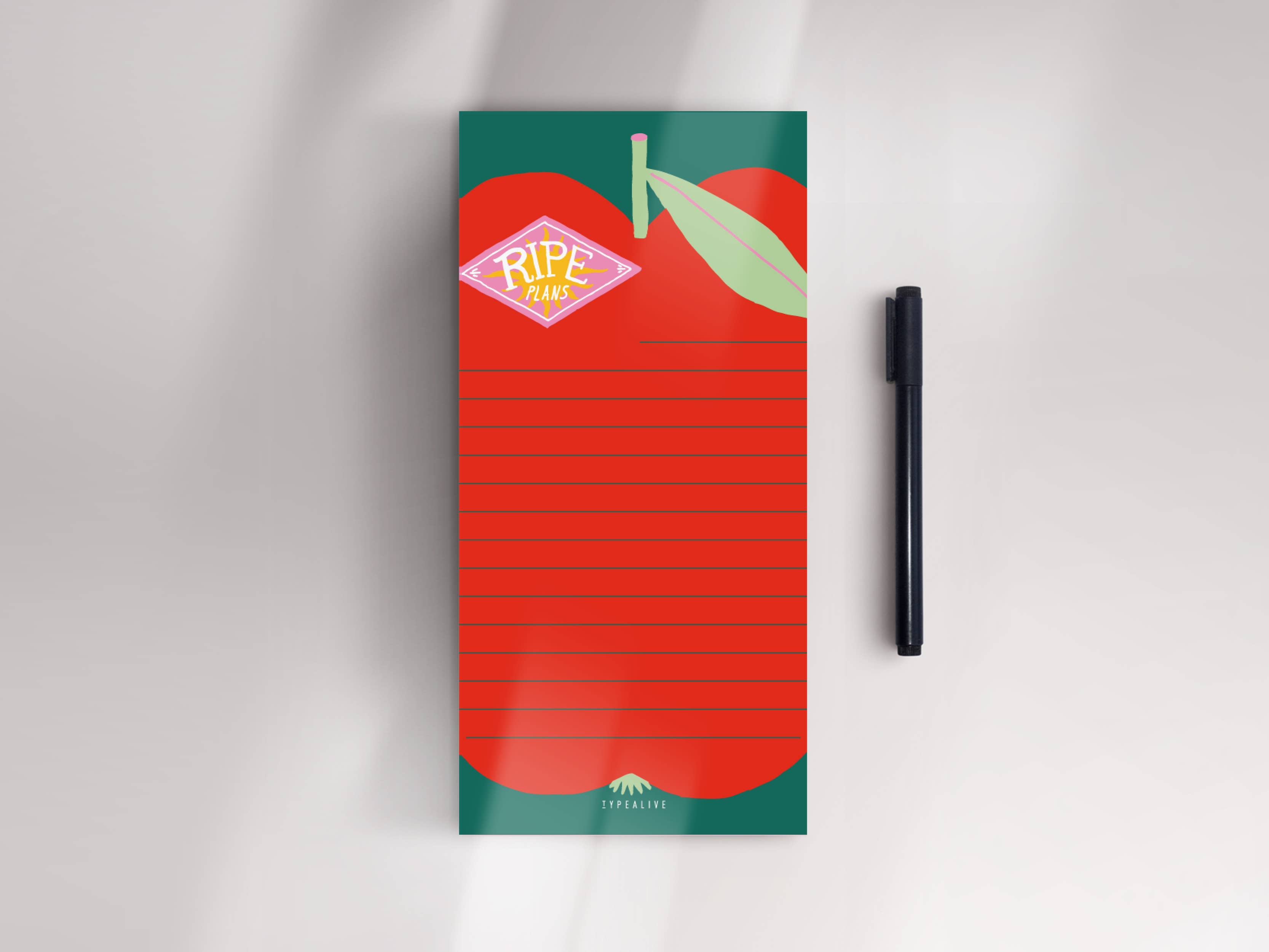 Notizblock "schmal" / Ripe Plans | typealive - toietmoi-laboutique