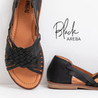 Ledersandalen, AREBA, petrolgrün | Amigas - toietmoi-laboutique