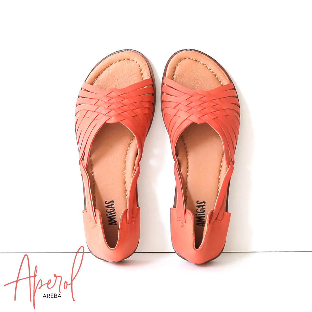 Ledersandalen, AREBA, aperol | Amigas - toietmoi-laboutique