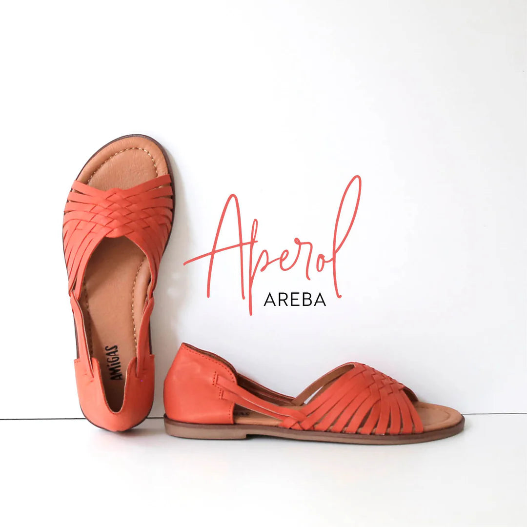 Ledersandalen, AREBA, aperol | Amigas - toietmoi-laboutique
