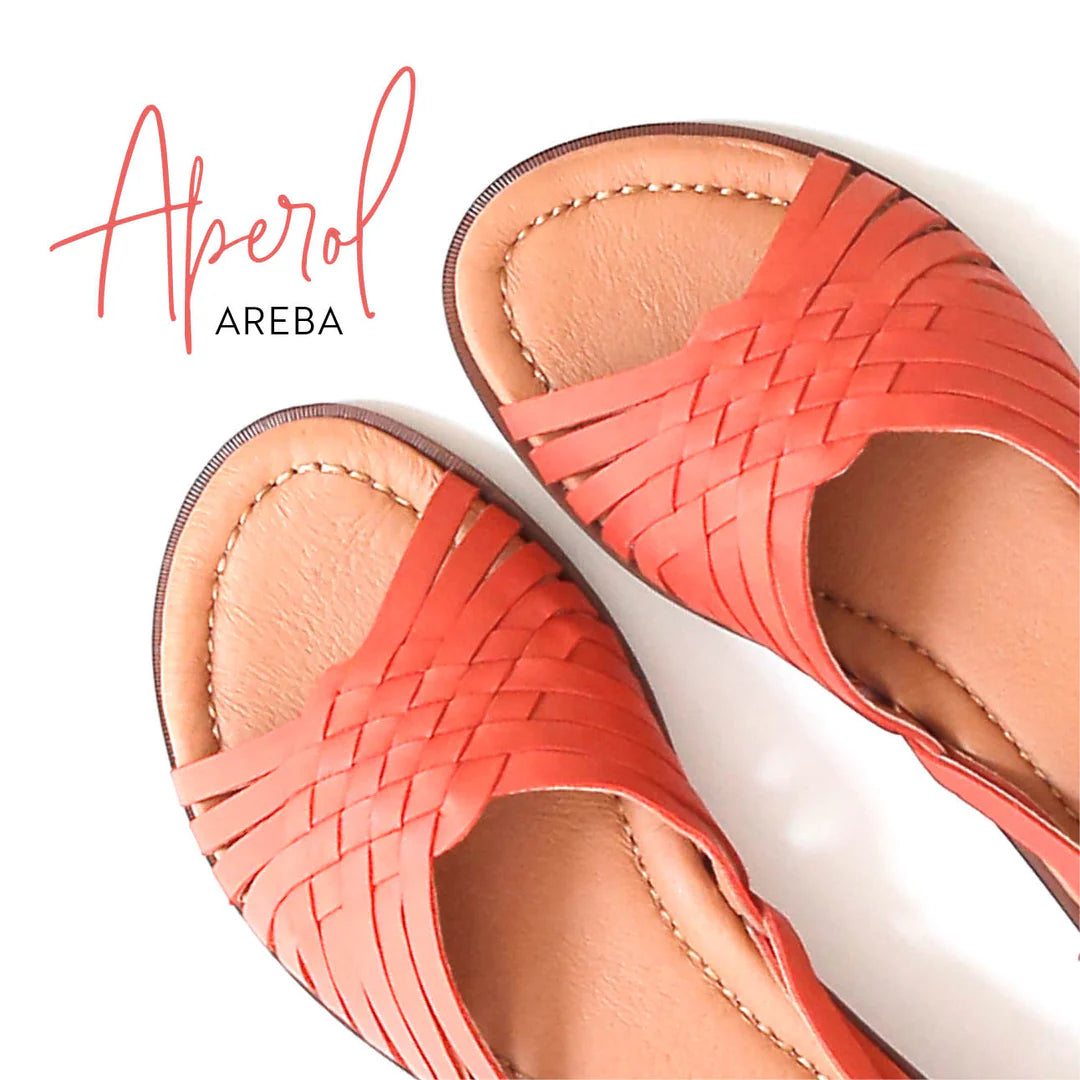 Ledersandalen, AREBA, aperol | Amigas - toietmoi-laboutique