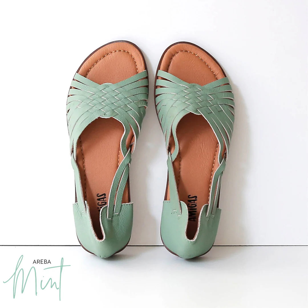 Ledersandalen, AREBA, mint | Amigas - toietmoi-laboutique