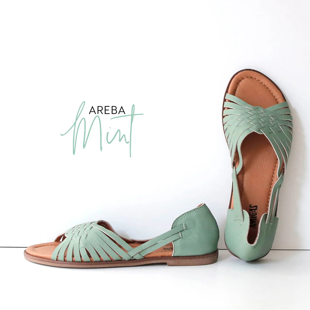 Ledersandalen, AREBA, mint | Amigas - toietmoi-laboutique