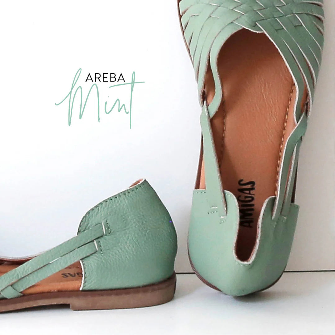 Ledersandalen, AREBA, mint | Amigas - toietmoi-laboutique