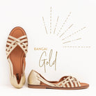 Ledersandalen, BANGAI, gold | Amigas - toietmoi-laboutique