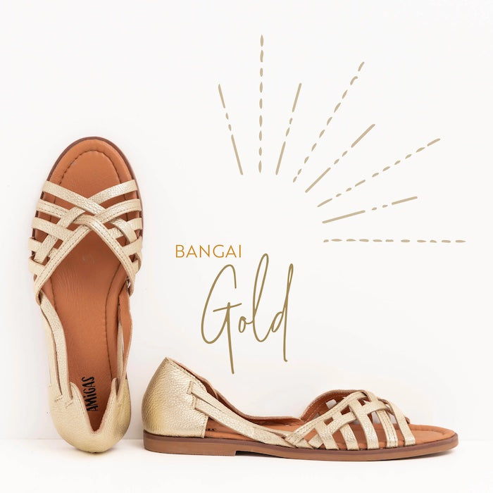 Ledersandalen, BANGAI, gold | Amigas - toietmoi-laboutique