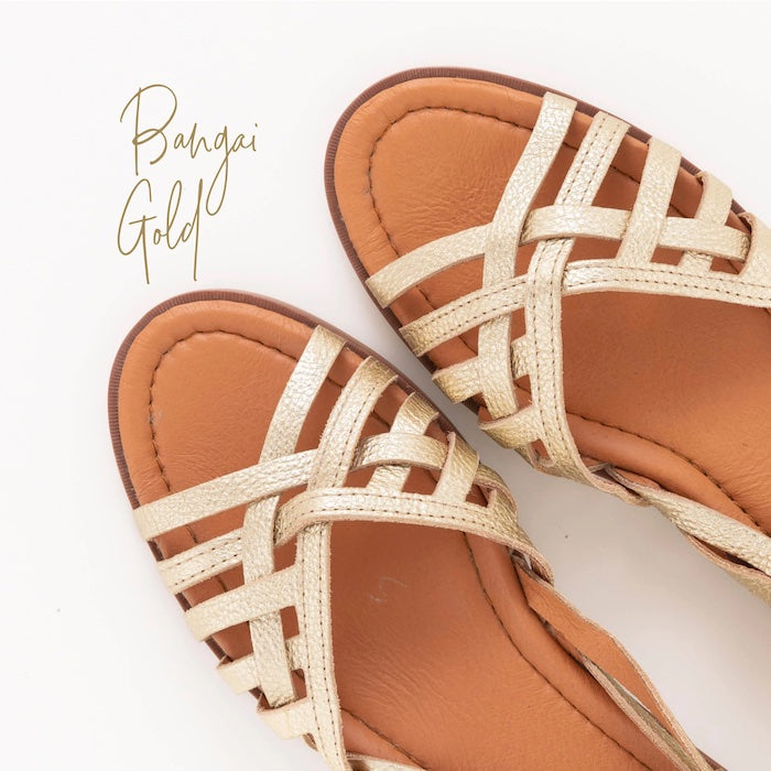 Ledersandalen, BANGAI, gold | Amigas - toietmoi-laboutique