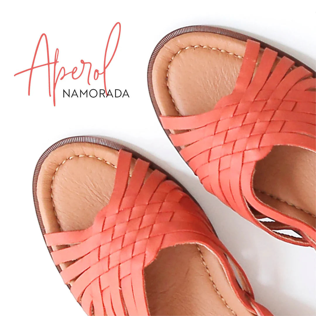 Ledersandalen, NAMORADA, aperol | Amigas - toietmoi-laboutique