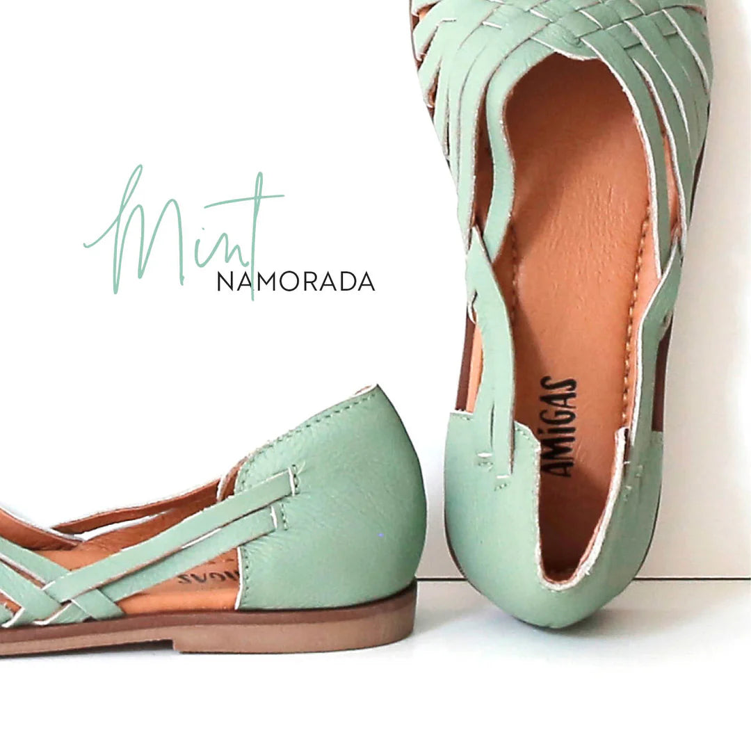 Ledersandalen, NAMORADA, mint | Amigas - toietmoi-laboutique