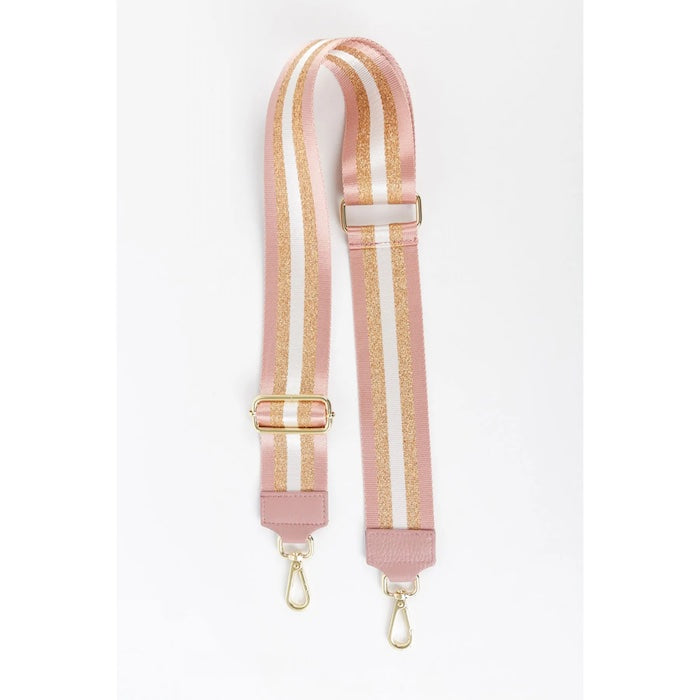 Taschen-Gurt, dunkelrosa/gestreift | Maison Fanli - toietmoi-laboutique
