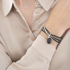 Mehrfach Glücksarmband, schwarzer Onyx/silber | a beautiful story - toietmoi-laboutique