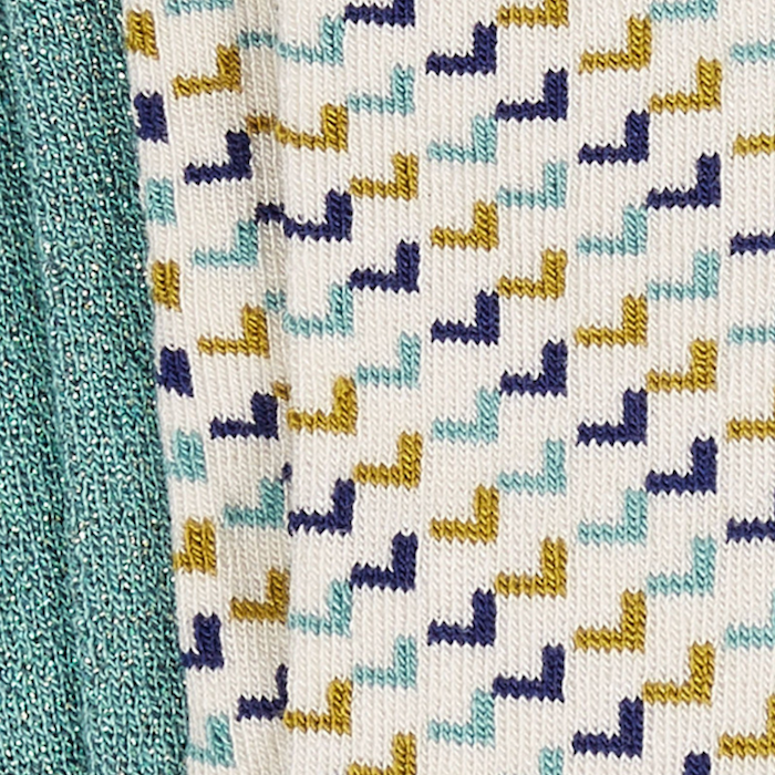Geschenkbox mit 2 Paar Socken, CUBANELLE, blau mit blumen | King Louie - toietmoi-laboutique