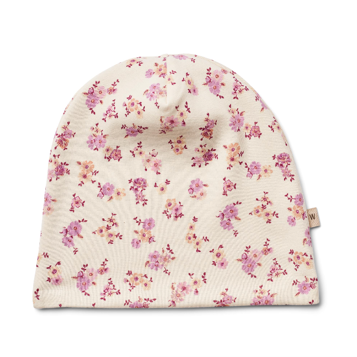 Mütze, ecru/Blümchen | Wheat - toietmoi-laboutique