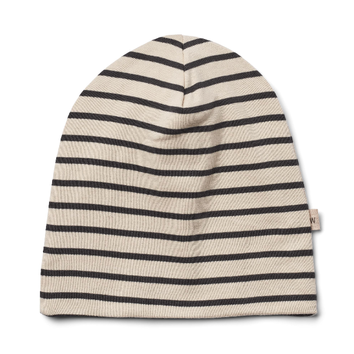 Mütze, ecru/schwarz gesteift | Wheat - toietmoi-laboutique