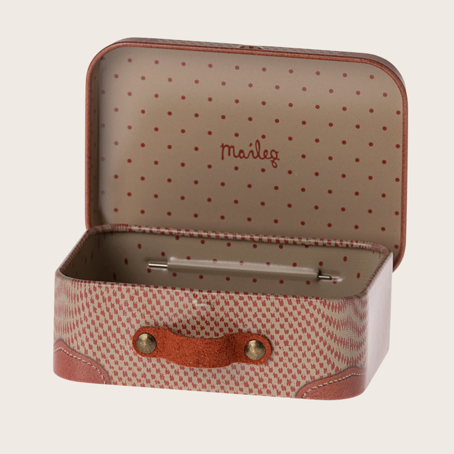 Maileg micro Metallkoffer - Travel the world, rosa | maileg - toietmoi-laboutique