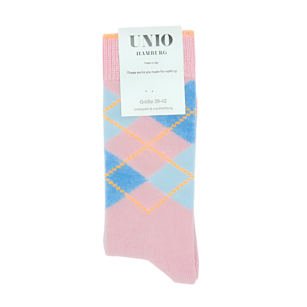 Socken Wolle ARGY, rosa/blau | UNIO Hamburg - toietmoi-laboutique