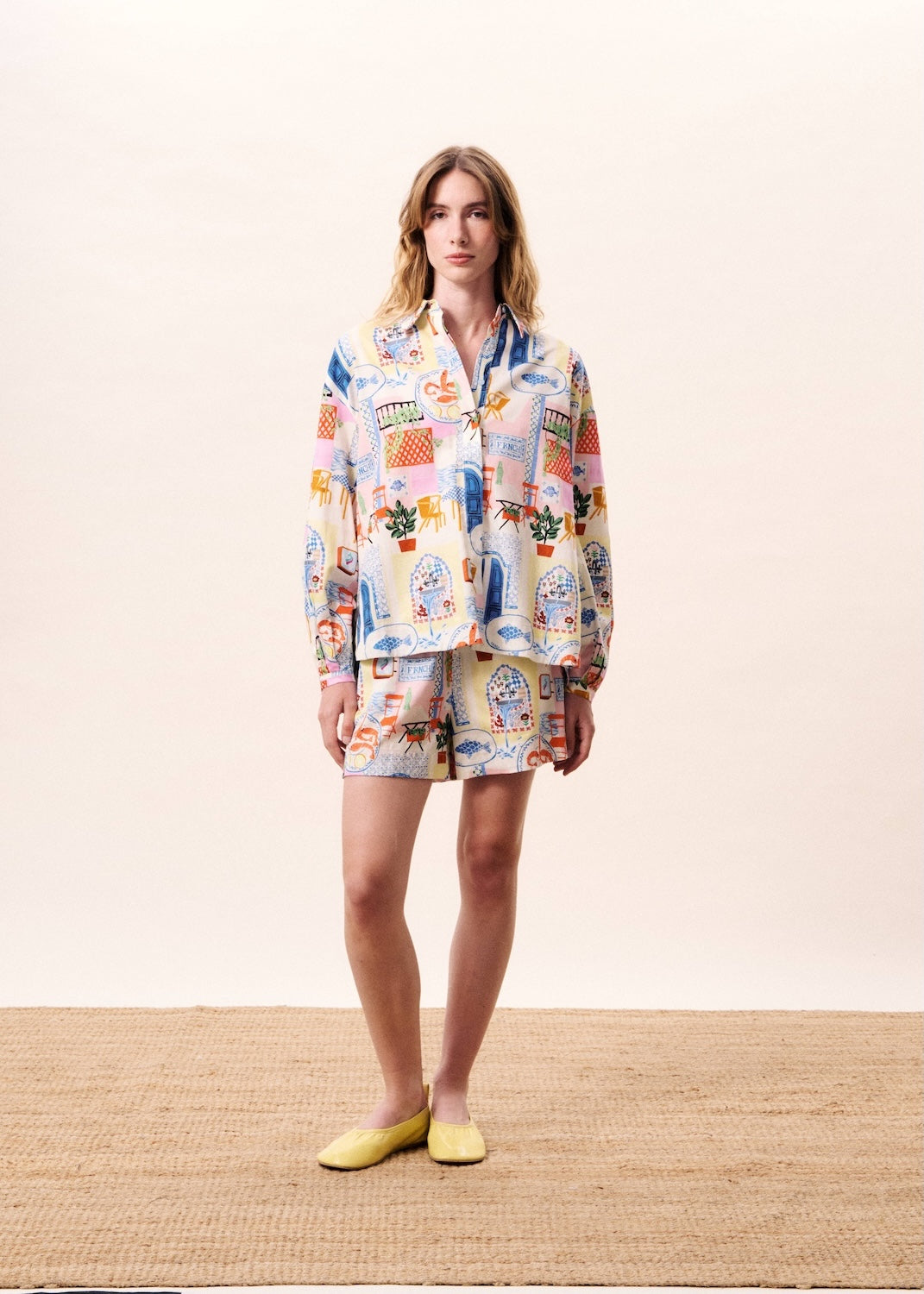 FRNCH Short mit mediterranem Muster | FRNCH - toietmoi-laboutique