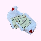 Sneaker Socken, weiss/Herz | Tites Chaussettes - toietmoi-laboutique