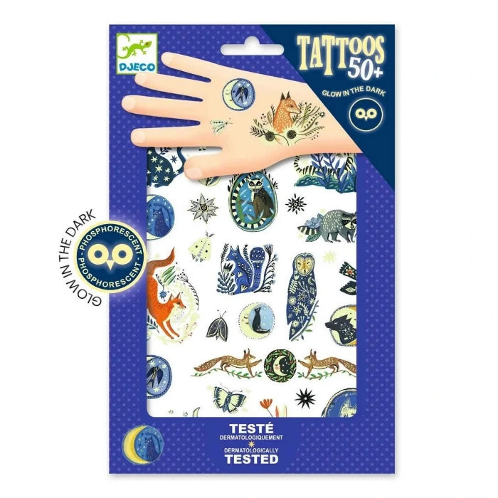 Tattoos, glow in the dark - Nachtschimmer | djeco - toietmoi-laboutique
