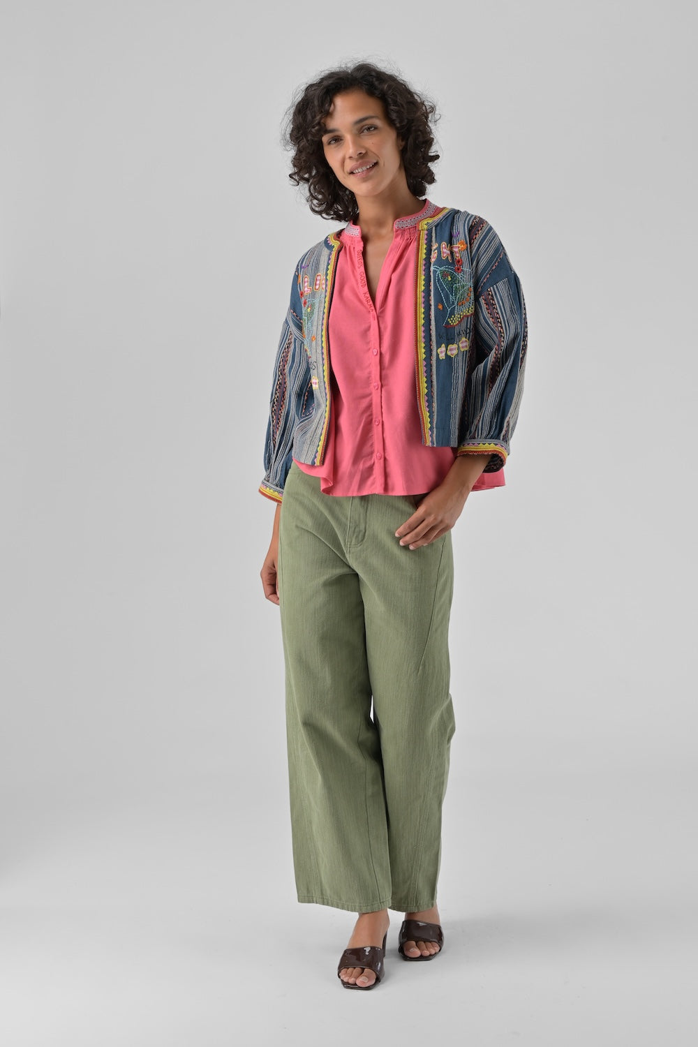 Orfeo Jacke ALYZIA blau/gestreift | ORFEO Paris. - toietmoi-laboutique