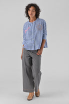 Orfeo Bluse SIMONE blau/kariert | ORFEO Paris. - toietmoi-laboutique