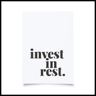 Postkarte /  invest in rest | typealive - toietmoi-laboutique