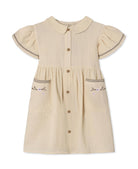 Fliink Kleid, ecru mit Stickereien | Fliink - toietmoi-laboutique