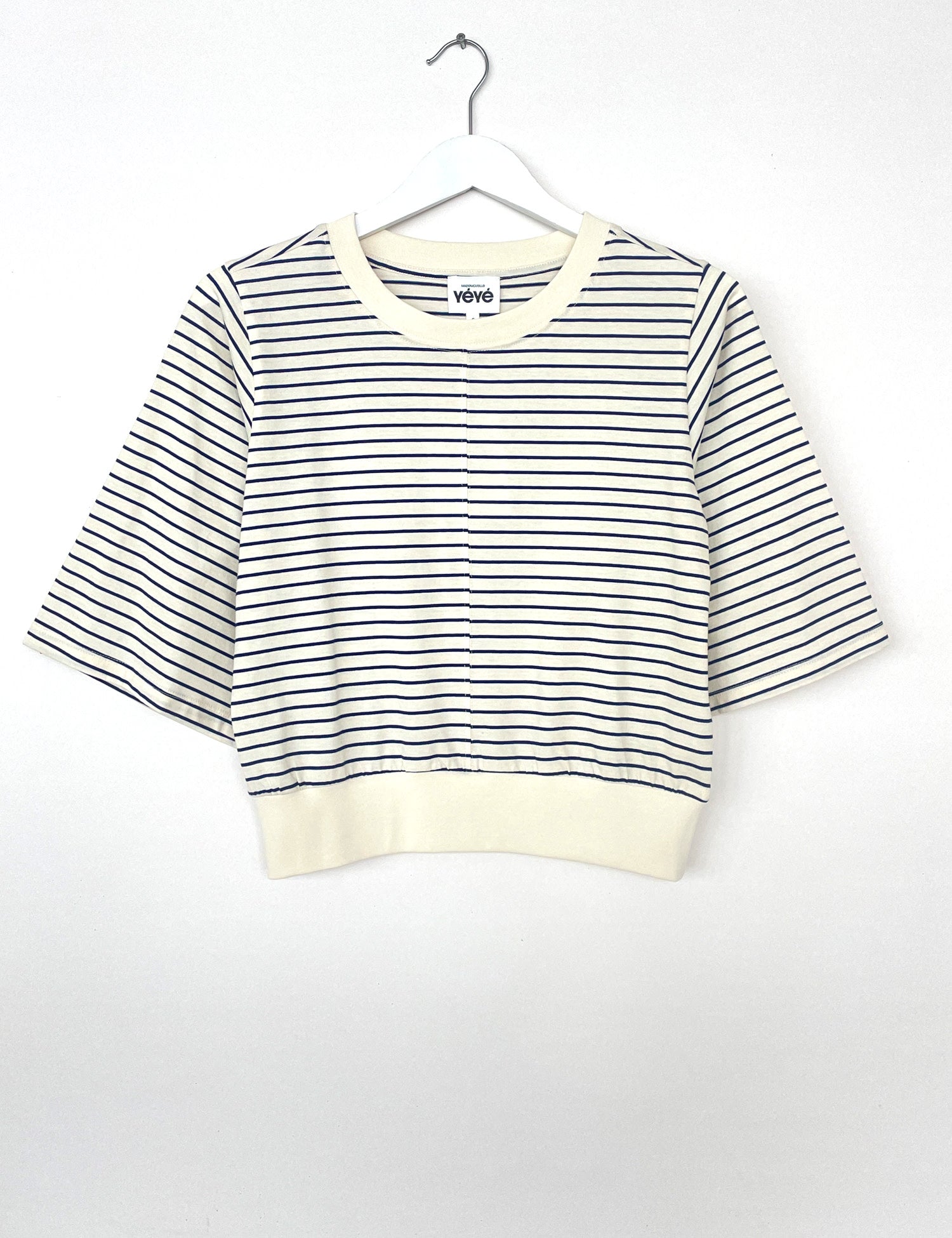 Shirt FLUTTER, weiss/navy gestreift | Mademoiselle YéYé - toietmoi-laboutique