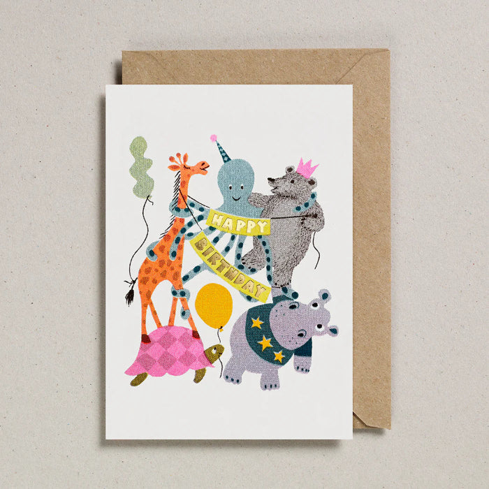 Postkarte mit Umschlag - Happy Birthday Pets | Petra Boase Ltd - toietmoi-laboutique