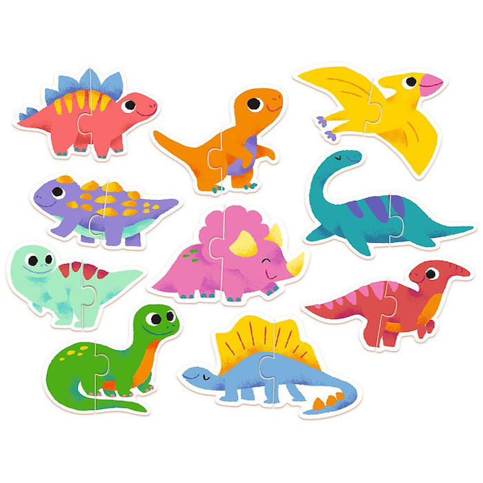 Puzzle Duo, Dinos | djeco - toietmoi-laboutique