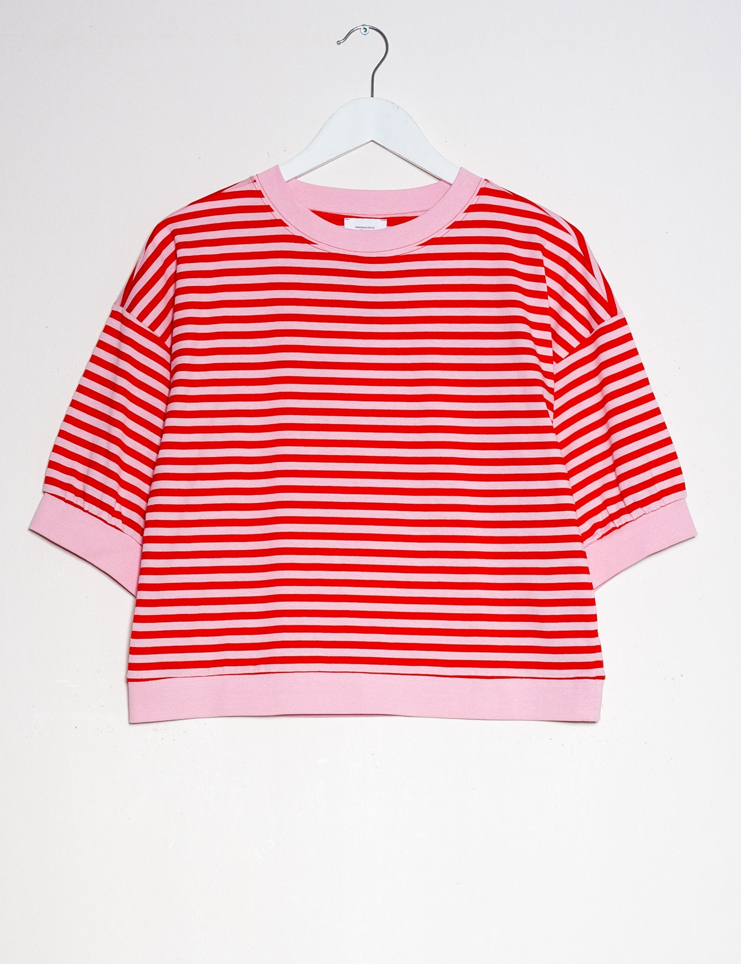 Shirt weit geschnitten, rot/rosa gestreift | Mademoiselle YéYé - toietmoi-laboutique