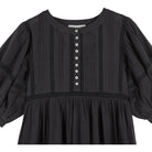 Langes Kleid mit Stickereien, schwarz | Émile et Ida - toietmoi-laboutique