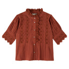 Bluse mit Stehkragen, terracotta | Émile et Ida - toietmoi-laboutique