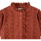 Bluse mit Stehkragen, terracotta | Émile et Ida - toietmoi-laboutique