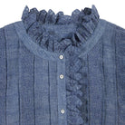 Bluse mit Stehkragen, jeansblau | Émile et Ida - toietmoi-laboutique