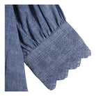 Bluse mit Stehkragen, jeansblau | Émile et Ida - toietmoi-laboutique