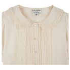 Kurzarm Bluse mit Bubikragen, creme | Émile et Ida - toietmoi-laboutique