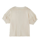 Kurzarm Bluse mit Bubikragen, creme | Émile et Ida - toietmoi-laboutique