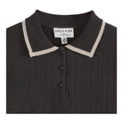Polo Shirt, schwarz/ecru | Émile et Ida - toietmoi-laboutique