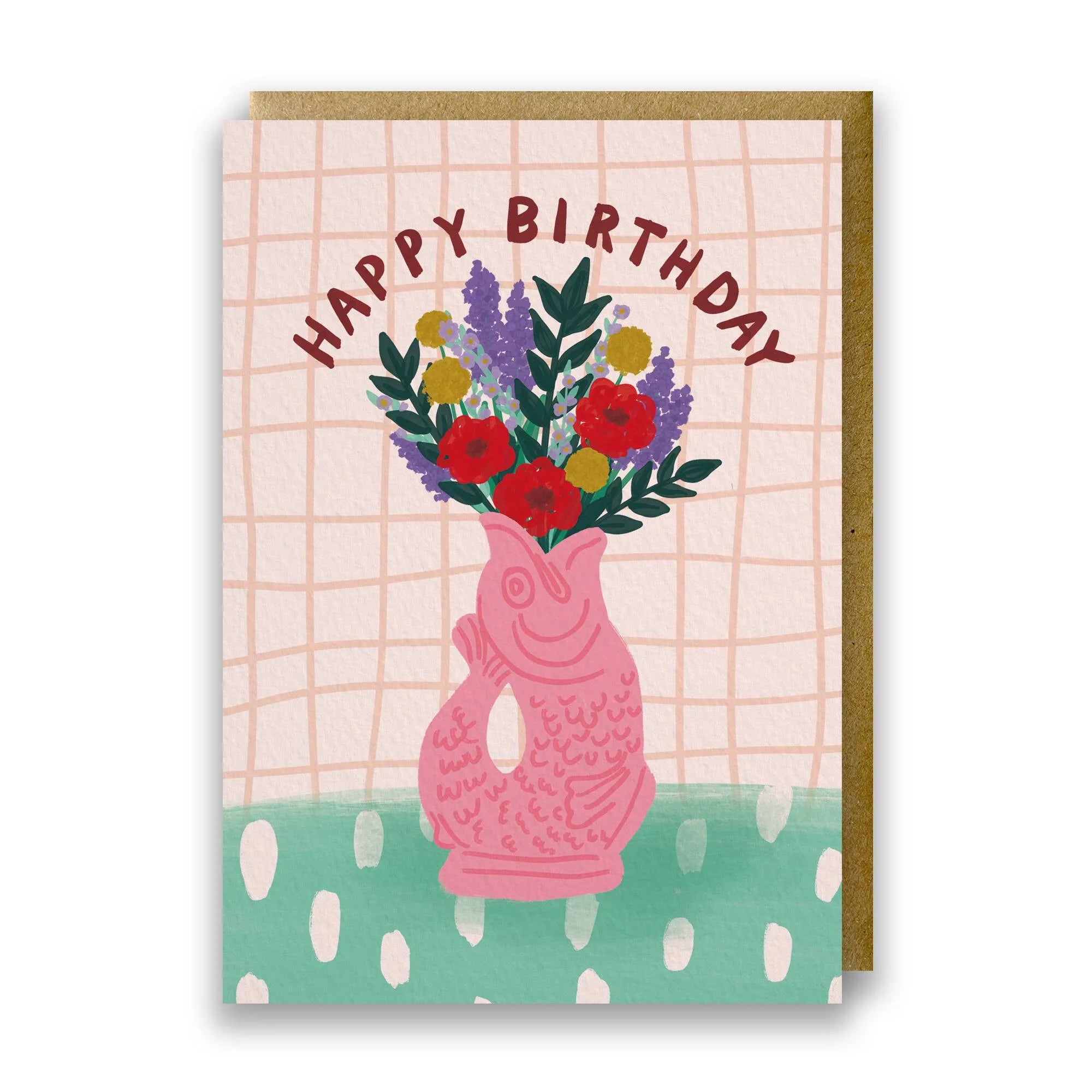 Gluckigluck Postkarte, Happy Birthday rosa | Gluckigluck - toietmoi-laboutique