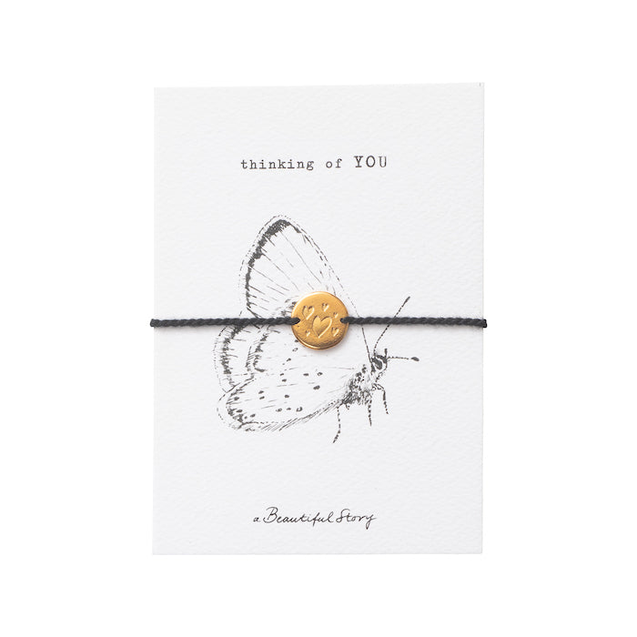 Mini-Postkarte mit Armband, thinking of you | a beautiful story - toietmoi-laboutique